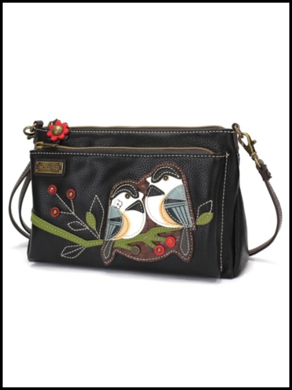RFID Protected Vegan Leather Deluxe Crossbody Bag Adjustable Strap